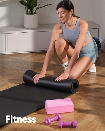 Extra Thick Exercise Yoga Mat with Carrying Strap