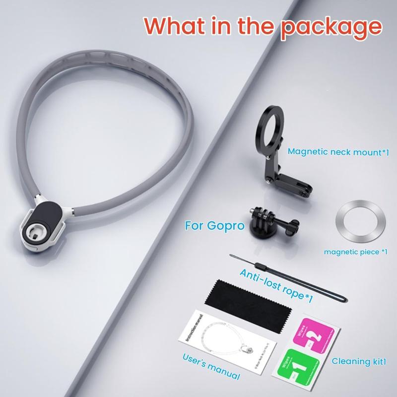 Magnetic Neck Mount, Hands-free Magnetic Neck Mount, Portable Phone Holder, Secure Holder for Phones, Suitable for Vlogging, Compatible with iPhone 15/14/13/12 Series, Phone Mounted #TOP PICKS