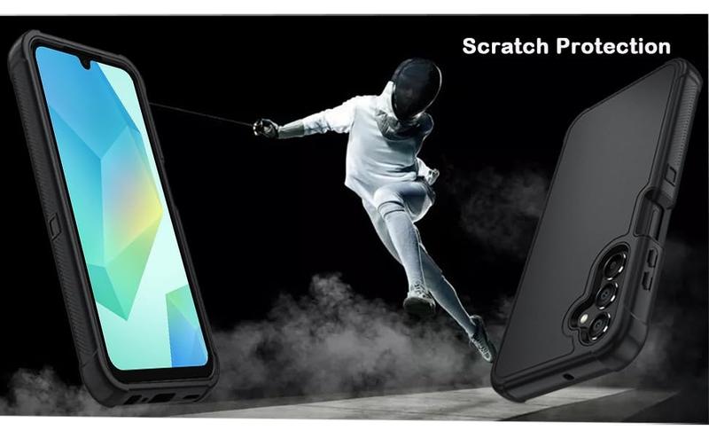 P-PCS018 for Samsung Galaxy A16 5G Case : 3-Layer Shockproof Phone Cover with HD Screen Protector,Hybrid Protective Military-Grade Drop Protection for Galaxy A16 5G Phone Case (Black/Black) P-PCS018 for Samsung Galaxy A16 5G Case : 3-Layer Shockproof Phone Cover with HD Screen Protector,Hybrid Protective Military-Grade Drop Protection for Galaxy A16 5G Phone Case (Black/Black)