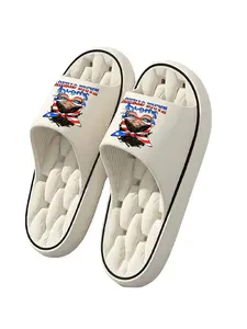 1 pair of unisex, new style slippers, Puerto Rico-themed design, women's sandals, indoor/outdoor sandals, holiday gift sandals, room slippers, beach sandals, bathroom sandals, birthday gift slippers, casual sandals, summer EVA slippers