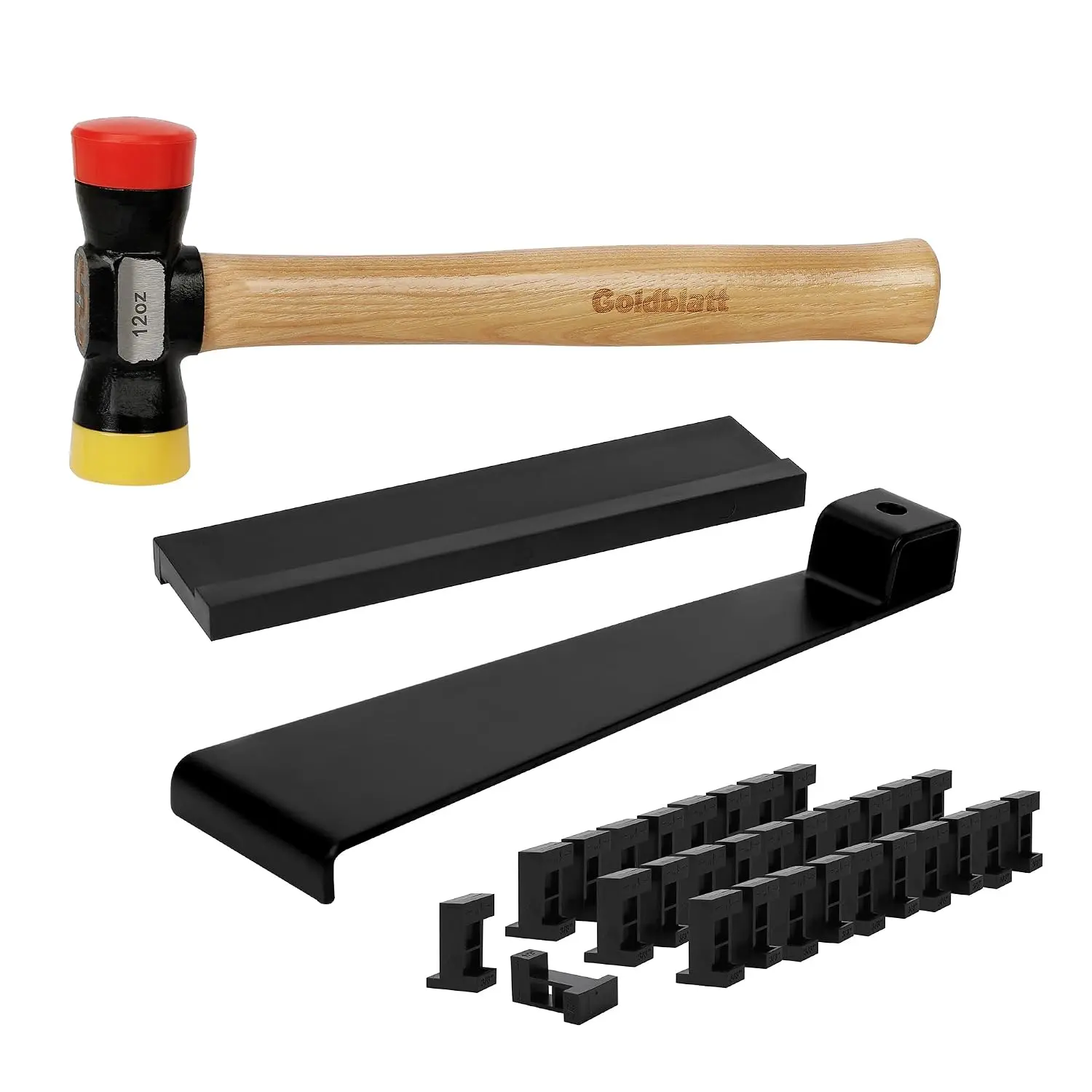 Laminate Flooring, Wood LVP Installation Kit| Reinforced-Faced Mallet, Duty Pull Bar, Tapping Block, 30-Piece Spacers, Vinyl Flooring