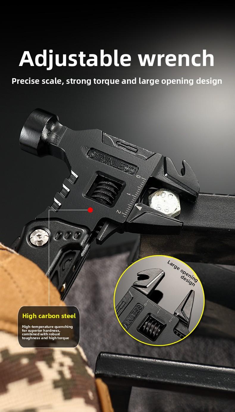 Outdoor multifunctional portable tool, 16 multi-purpose combinations, foldable for easy storage, emergency tool