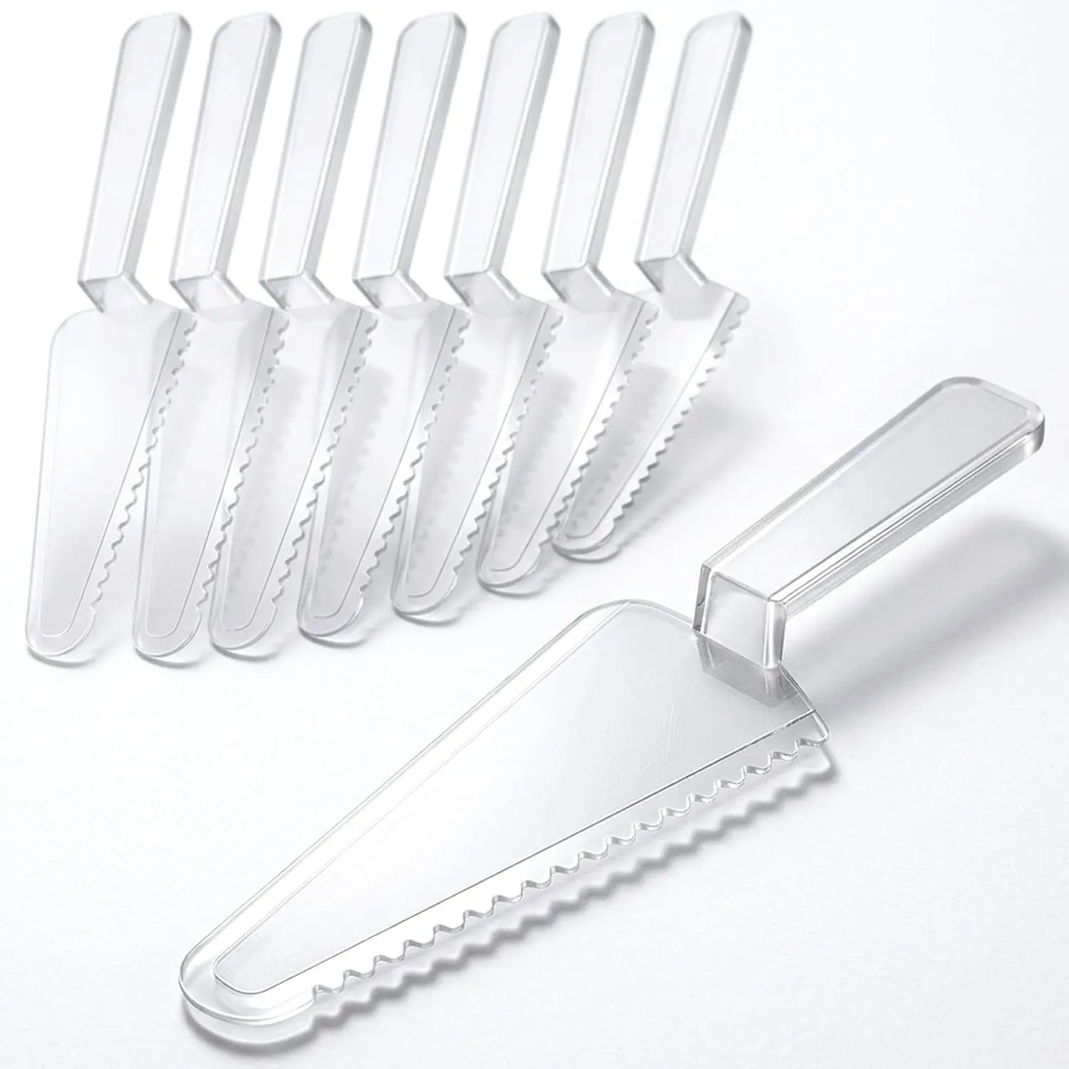 6 Pcs Disposable Plastic Cake Cutter Pie Server Slicer for Pizza Pastry Suitable for Kitchen Wedding Buffet