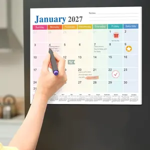 18 Months Magnetic Fridge Calendar 2026-2027, Tear-Away Monthly Refrigerator Planner, Color-Coded Wall & Fridge Magnet Calendar for Home Kitchen Daily Schedule Organizer