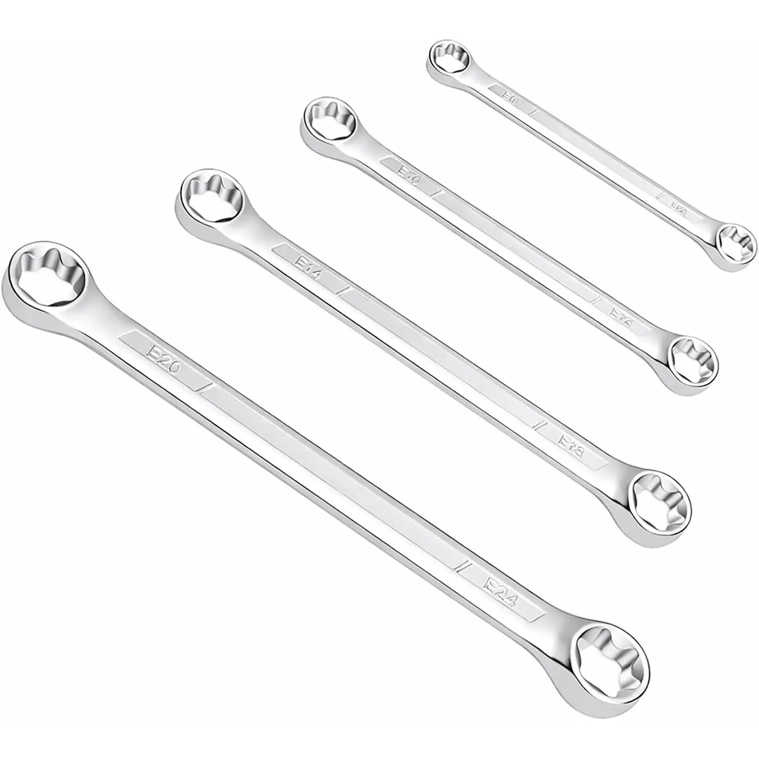 E Torx Wrench Set, Double Box End Torx Wrenches, E6-E24 (E6xE8, E10xE12, E14xE18,E20xE24) Professional Automotive & Mechanical Repair (Normal)
