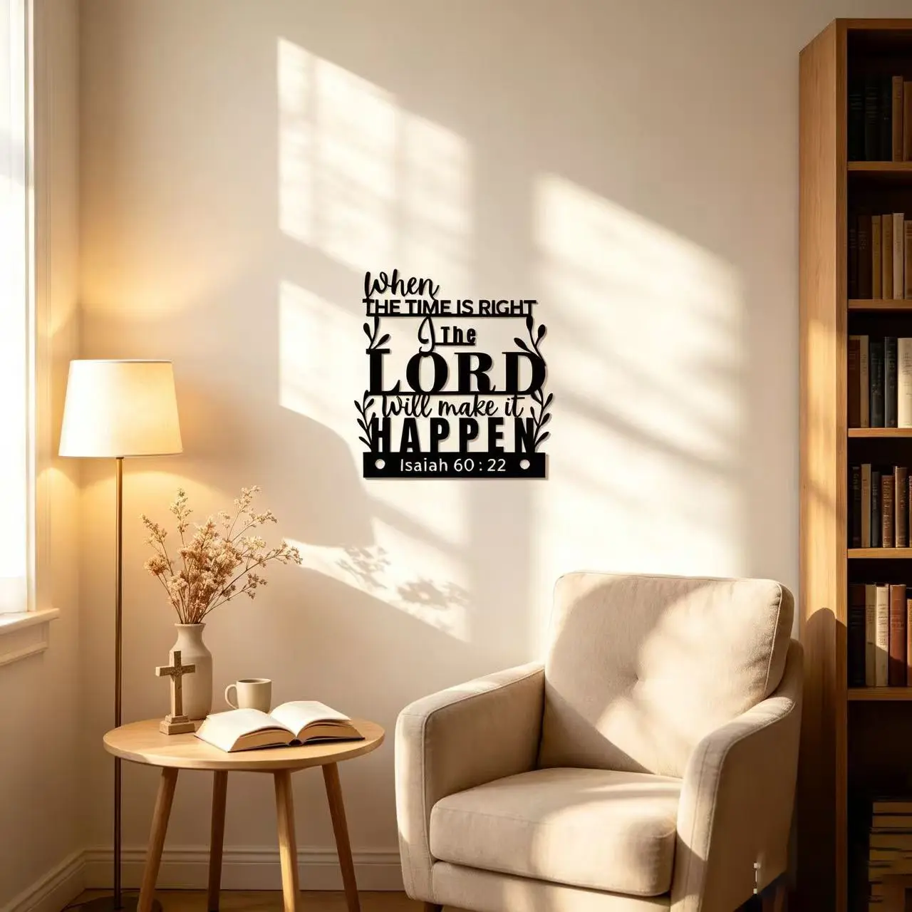 Isaiah 60:22 Bible Metal Wall Decor, Simple Scripture Sign, Indoor/outdoor Religious Decoration, Christmas, Thanksgiving Gift