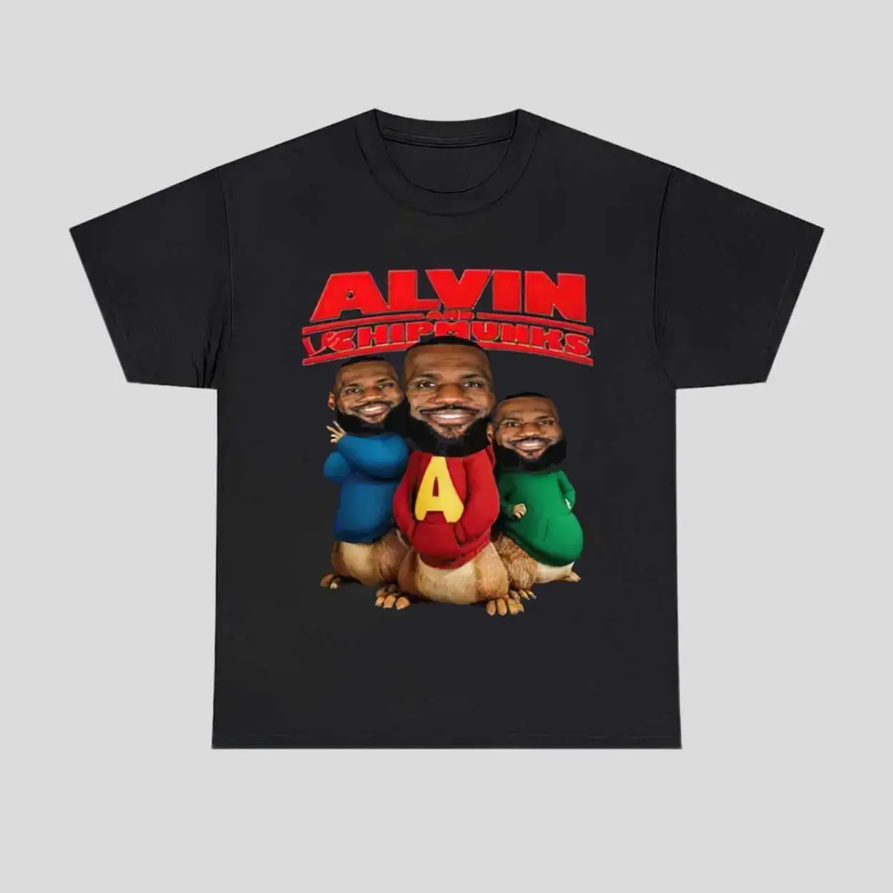 Funny Basketball Player Chipmunk Parody Graphic T-Shirt - Retro Bootleg Casual Tee, Cotton Blend Fade Resistant Regular Length Streetwear Fan Top, Machine Washable, Relaxed Cut
