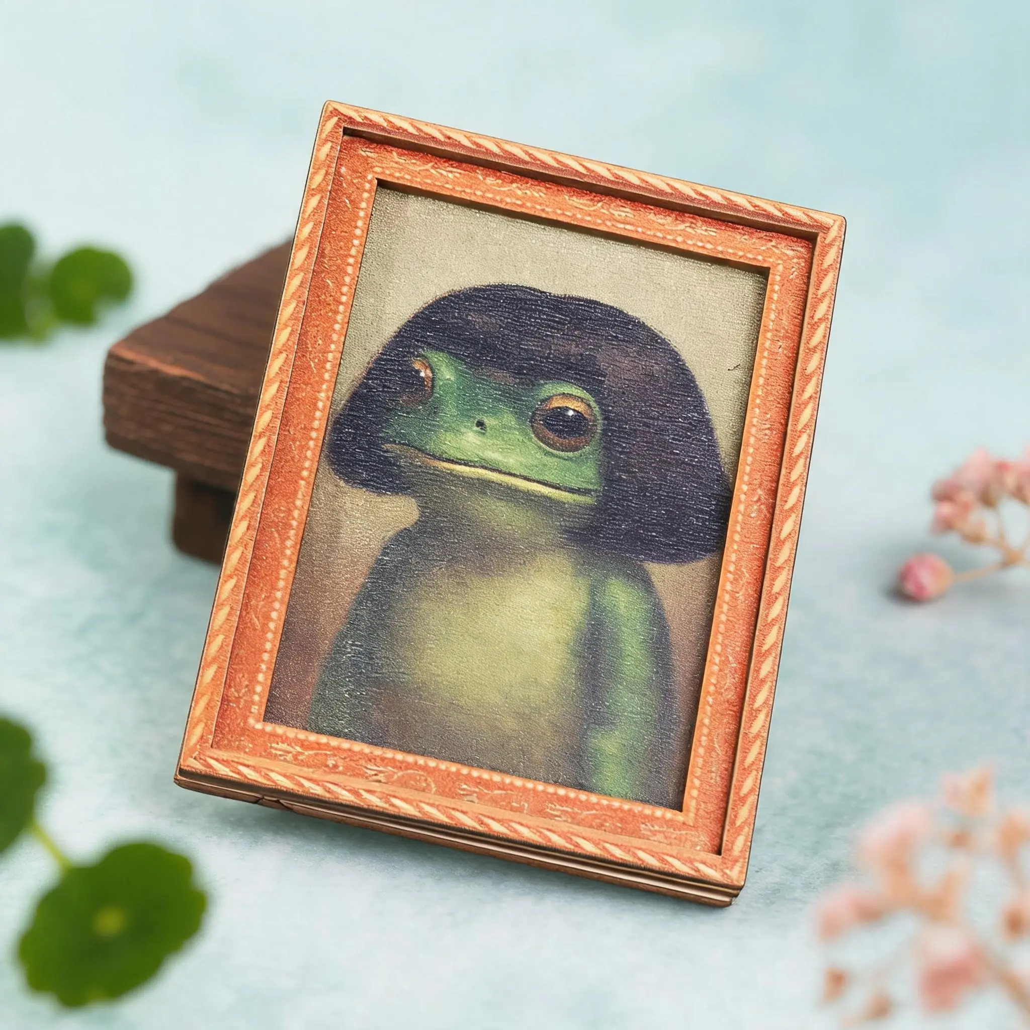 Funny Frog Magnet, Mini Fridge Magnet with Frog & Haircut Design, Perfect for Modern Kitchen Décor, Refrigerator Decorating Magnet, Durable Wooden Material, Decoration, Funny Magnets
