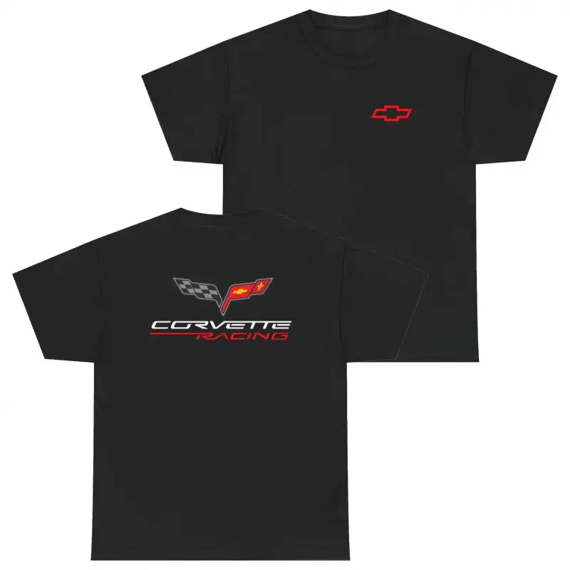 Vintage Y2K Corvette Racing  2 Sided T-shirt, Cotton Tops Men Womenswear, Man Unisex T-shirt, Streetwear Lover  Tee, Racing Car Fan blessed tshirt 8647 super comfy relatable vanilla macemerch gift for wifey mexico flag apparel franelas over size printed
