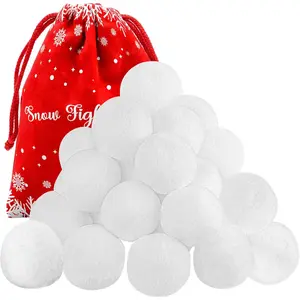 25 Pieces 2.9 Inch Artificial Snowball Realistic Interesting for Indoor Funny Snowball Fight Winter Game