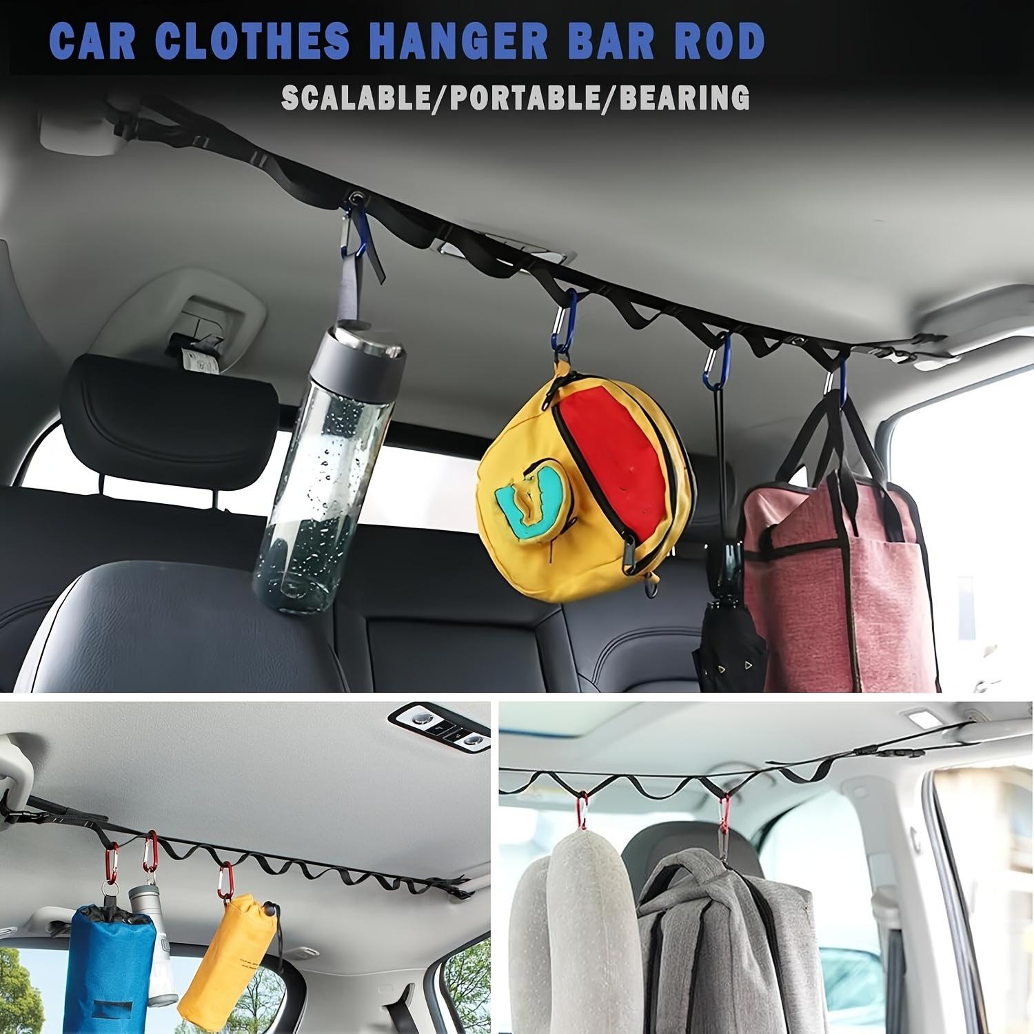Adjustable Car Ceiling Storage Strap, Multi-Loop Vehicle Hanging Belt with Adjustable Length, Universal Car Interior Ceiling Organizer for Cars, SUVs, Trucks – Ideal for Travel, Camping & Road Trips