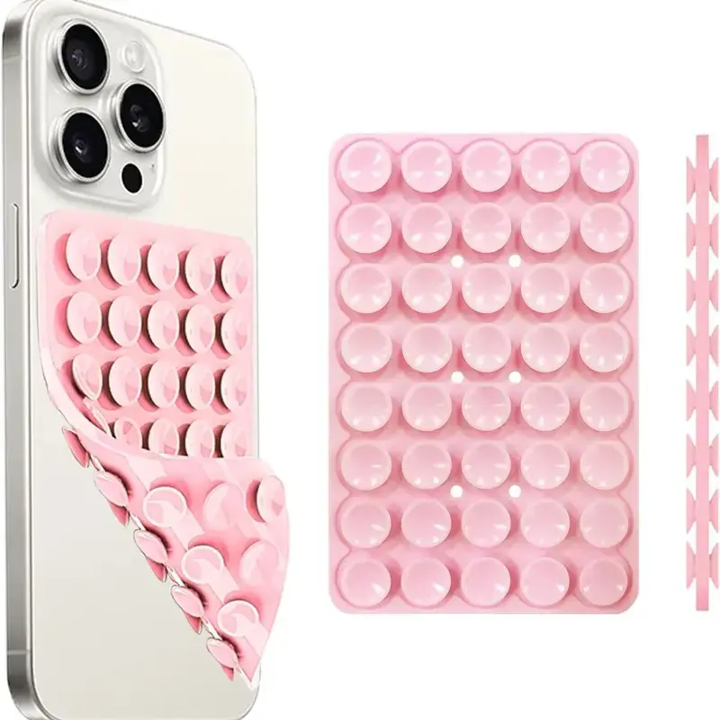 Silicone Suction Cup Phone Mount, Double-Sided Phone Holder Mount, Hands-Free Strong Grip Holder for Selfies and Videos, Vacuum Phone Holder, Phone Holder For Video Recording