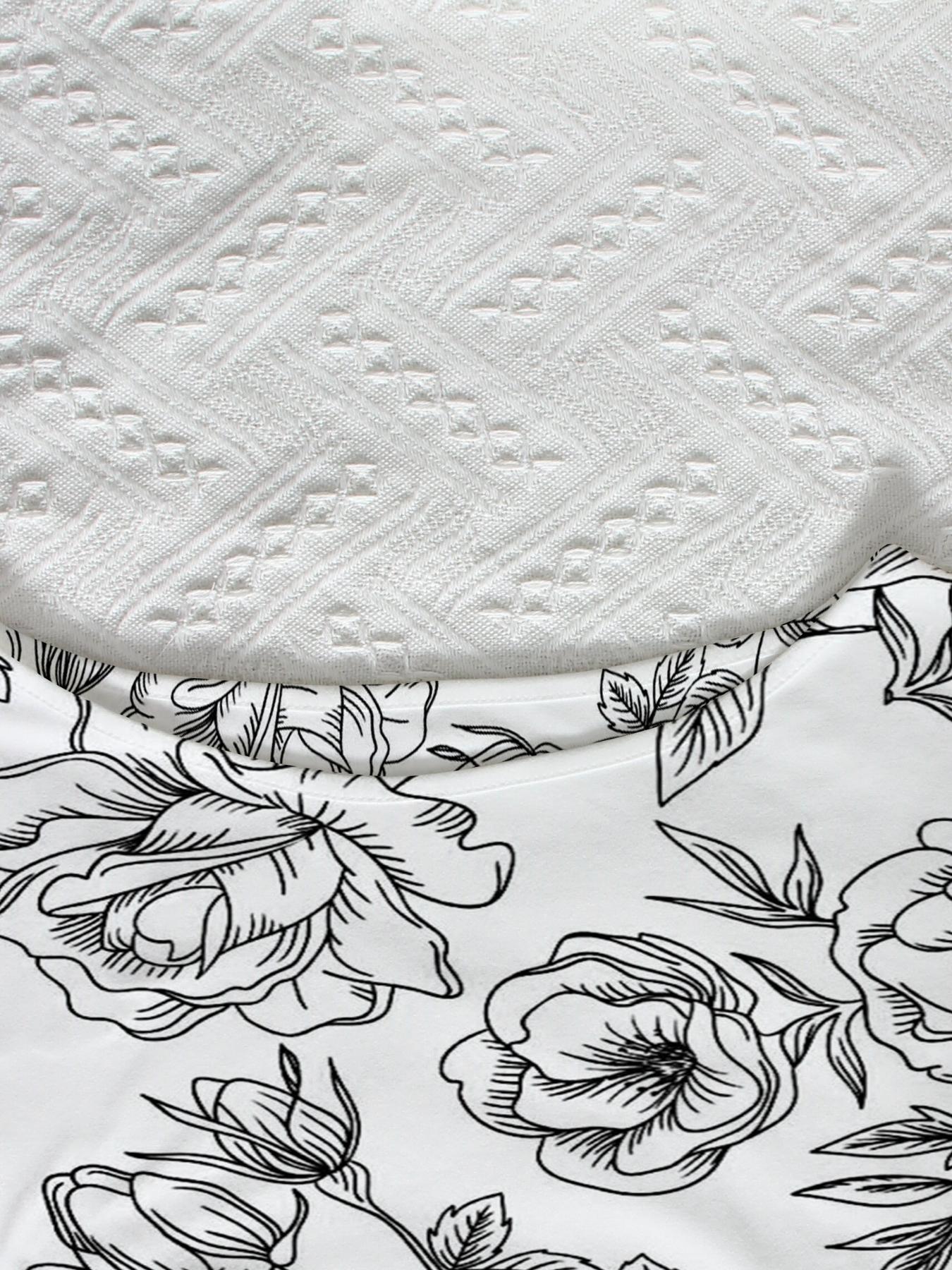 Women's Stylish Casual Long Sleeve Batwing Pocket Nightgown, Comfortable Loose Fit for Home & Sleep, Fashionable Daywear Loungewear Nightwear Dress