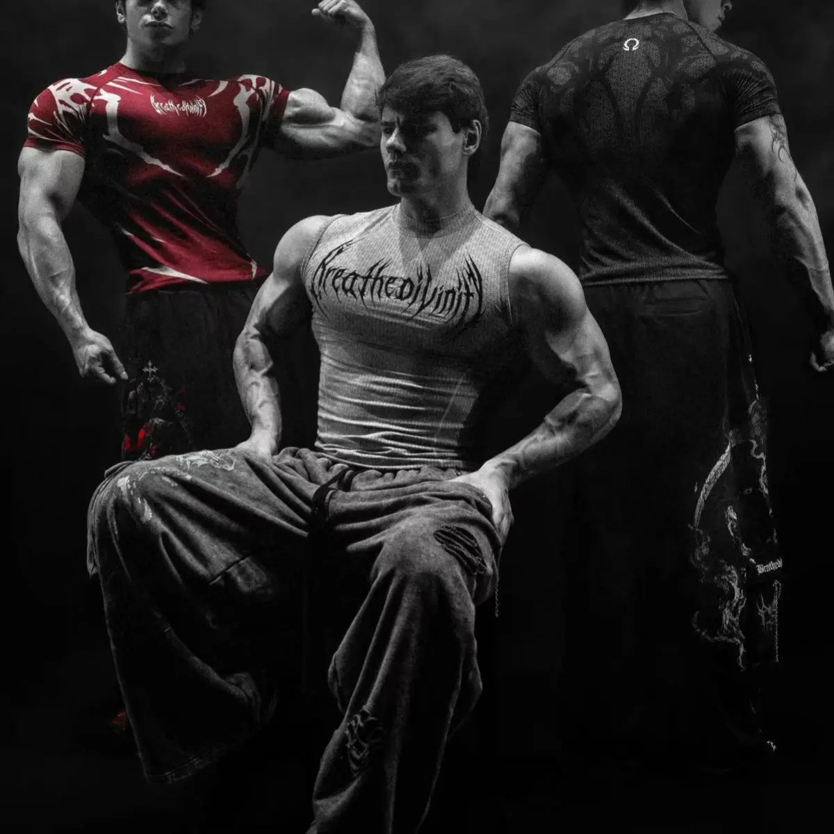 Men's Graphic Compression Workout Shirt, Slim-Fit Short-Sleeve & Sleeveless Athletic Tops, Quick-Dry Breathable Moisture-Wicking High-Stretch Fabric for Gym, Bodybuilding, Running and Intense Training, Men's Fitness Apparel, Gym Clothes, Summer Sportswear