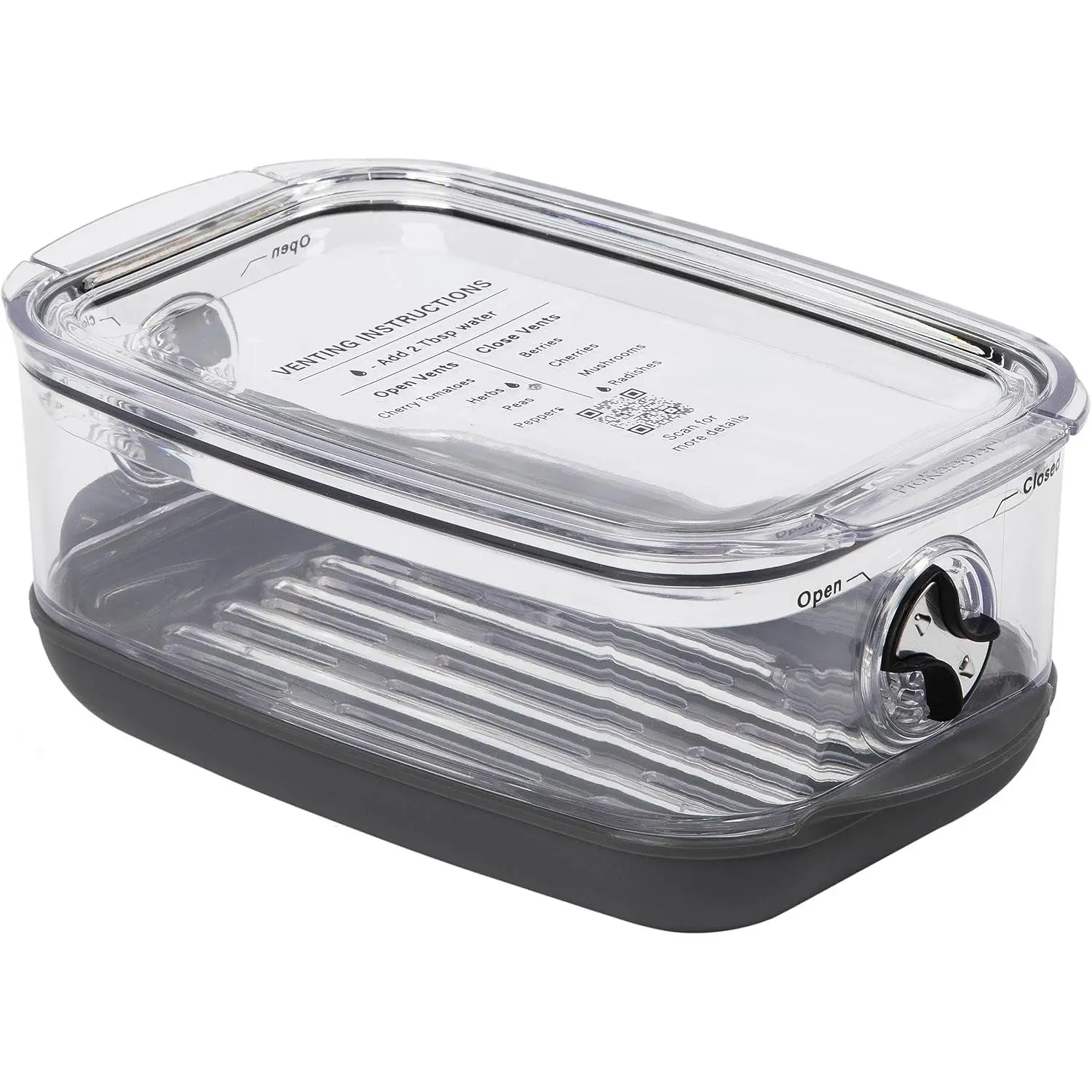 ProKeeper Stackable Produce ProKeeper Storage Container with Stay- Vent System (PKS-912 (1.2 qt Berry Keeper))