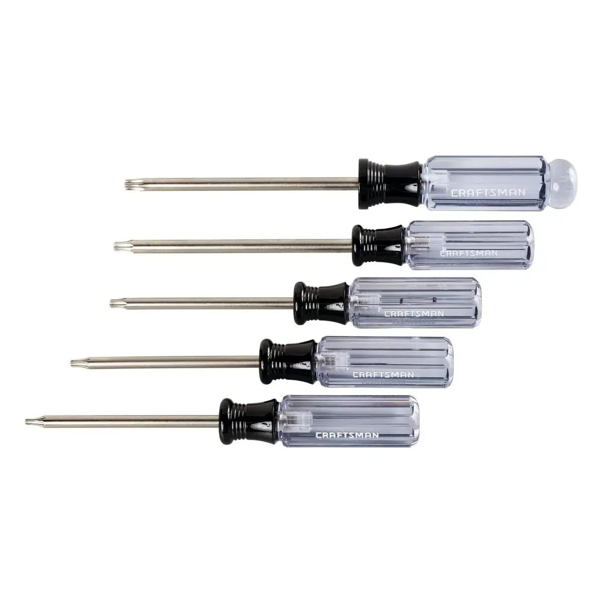5 Piece Torx Screwdriver Set, Acetate Handle, T15 T20 T25 T27 T30, for Electronics and Automotive