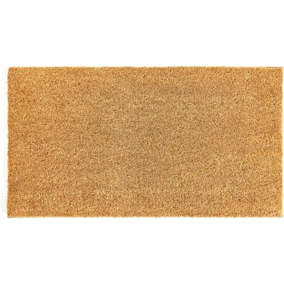 Coco Coir Door Mat with Heavy Duty Backing, Welcome Doormat (17" x 30"), Doormat Entrance (Plain - 1Pack)