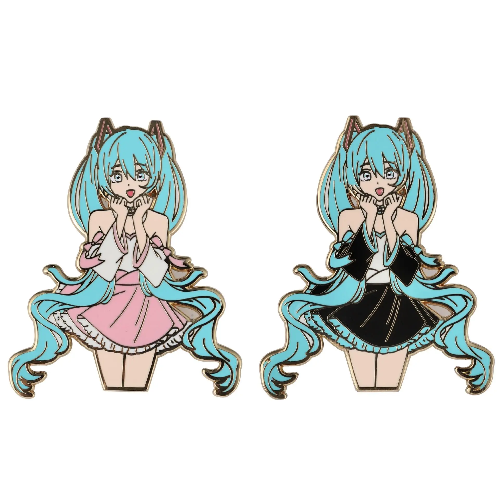 Hatsune Miku Enamel Pin Quadratic Element Virtual Goji Lapel Badges for Backpacks Brooches Badges Fashion Brooch for Clothe