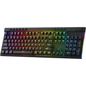 K580 PRO  RGB Gaming Keyboard, 3-Modes 104  Mechanical Keyboard w/Hot-Swap Socket, Dedicated Media Controls & Onboard Macro Recording, Linear Red