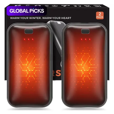Hand Warmers Rechargeable 2 Pack, Electric Hand Warmers, Portable Pocket Heater, Winter Gifts for Christmas, Men & Women, for Outdoor, Hunting, Camping #GLOBAL PICKS
