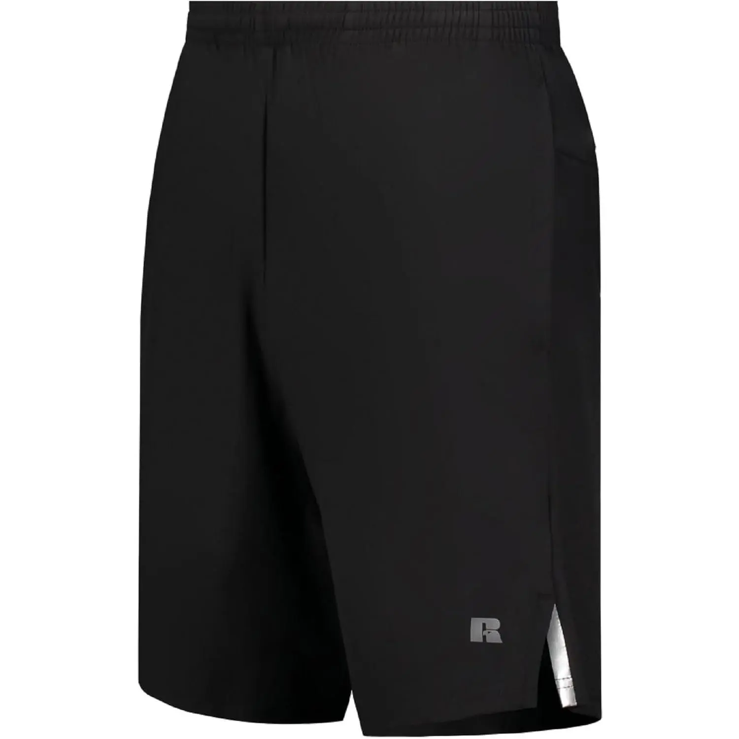 Russell Athletic Men's Legend Stretch Woven Shorts - 4-Way Stretch, Stealth, Drawstring, Elastic Waistband, Pockets, Multi-Size Woven Look Gym & Active Wear Bottoms, 4-Way Stretch Properties