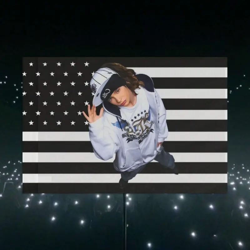 Tokio Hotel Fan Decoration - Tom Kaulitz Flag Wall Art Print, Tribute Banner, Music Room Poster, Rock Band Memorabilia, Alternative Home Decor (3x5), Print Design, Fabric Material, No Power Needed, Stage Lights Background, Stage Dec, Cool Wall Art