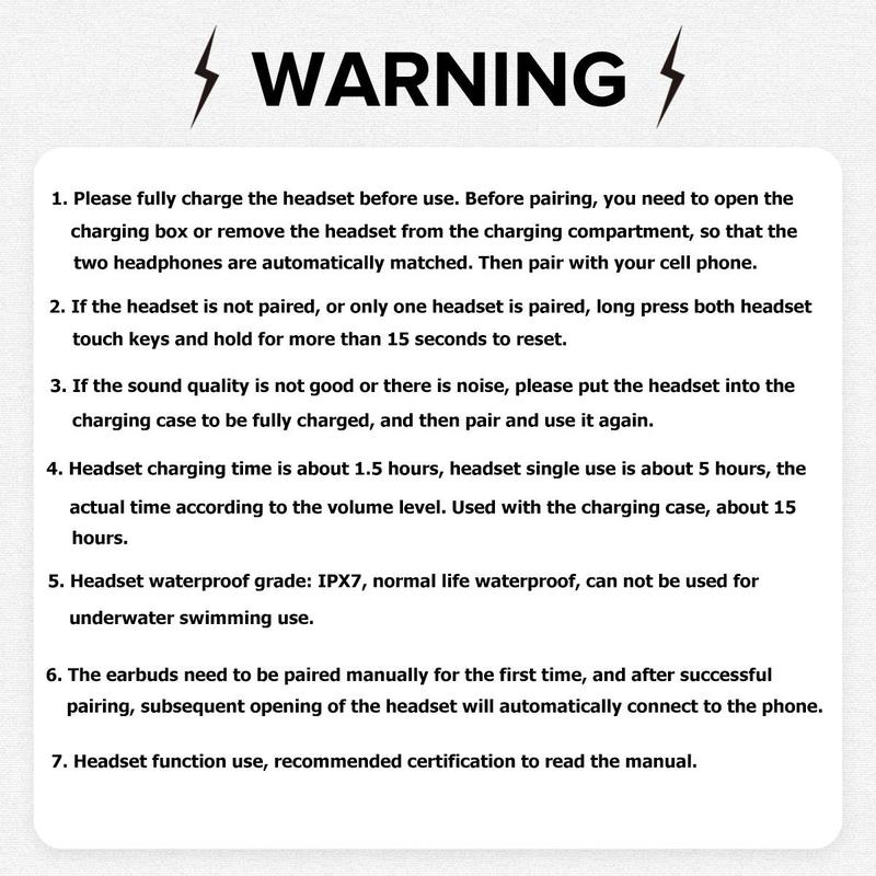 Wireless Earphones, True Wireless In-ear Design Earbuds with Touch Screen Charging Case & Built-in Microphone, ANC Noise Cancellation Earbuds for Smart Devices