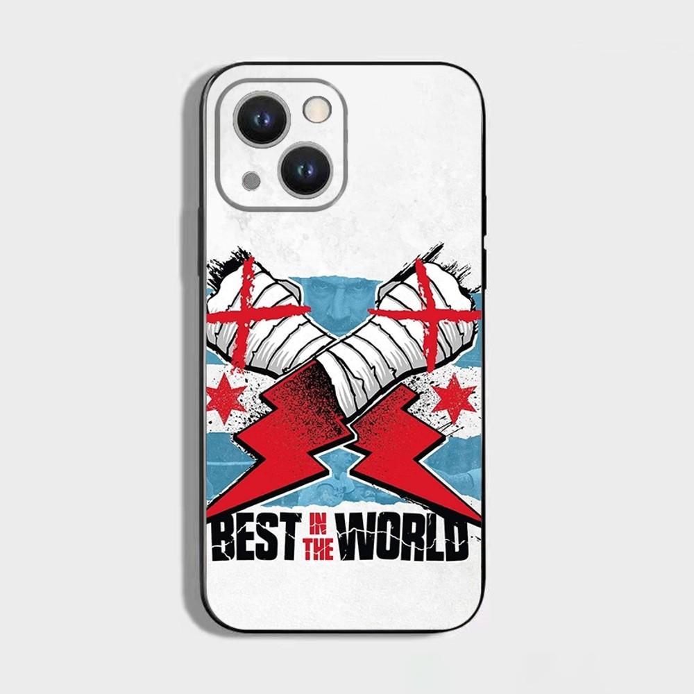 WWE CM P-Punk Phone Case For iPhone17, 16,15,14,13,12,11 Plus,Pro Max,XS,X,XR,SE,Mini,8,7,Soft Silicone Black Cover