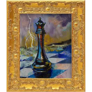12x16 Canvas Frame, Gold Antique Ornate Floater Frames for Canvas Paintings, Solid Wood Plein Air Baroque Victorian Floater Frame, Oil Painting Vintage Frames (Gold,12"x16")