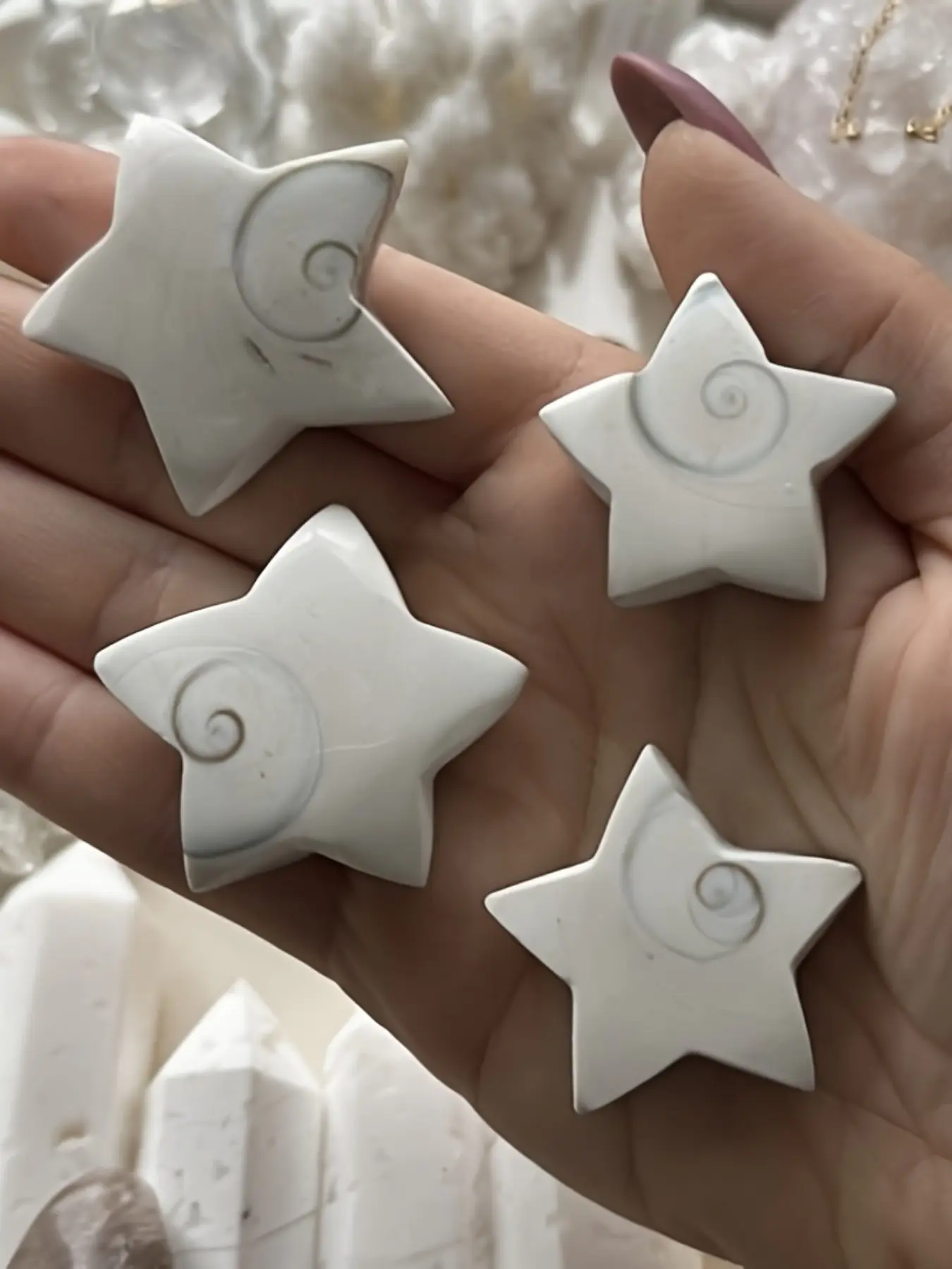 Star-Shaped Natural Stone Decorative Item, Bohemian Style Smooth Stone, Exquisite Home Decoration, Easter Holiday Birthday Gift