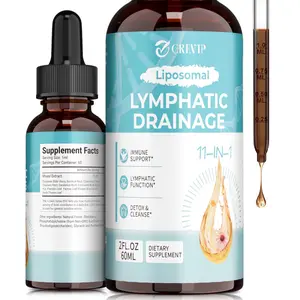 Grevip 11-in-1 Nutritional Drops, with added natural extracts to support lymphatic function, 60ml bottle, 2 fl oz. Suitable for both men and women.