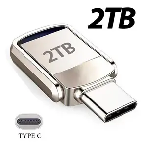 USB Flash Drive High Speed Pen Drive Flash Disk, Type C Pendrive Memory SSD Storage Portable, 2TB USB3.1 Metal Waterproof Memory Stick For Smartphone Laptop PC