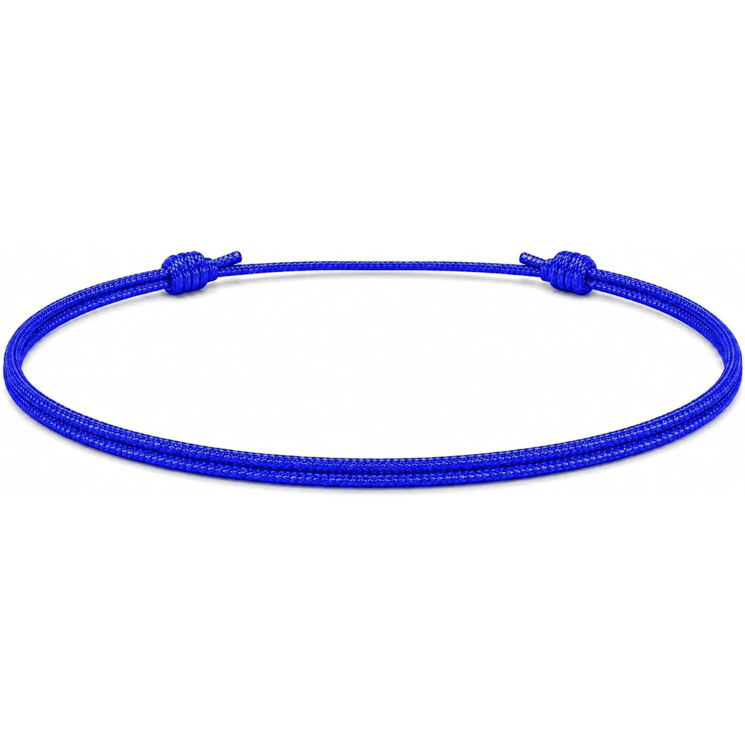 Thin Royal Blue Cord Bracelet for Men Women Teen, Nylon String | Water-resistant blue thread bracelet, surfer friendship style, beach accessory, unisex minimalist nylon