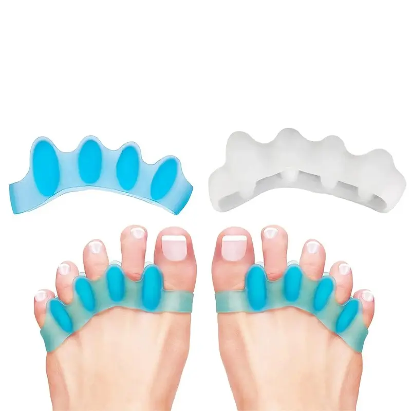 🦶 2 Pack Gel Toe Separators ｜ Bunion Toe Spacers ｜ Hammer Toe Straightener ｜ Soft Reusable Toe Spreaders for Men Women
