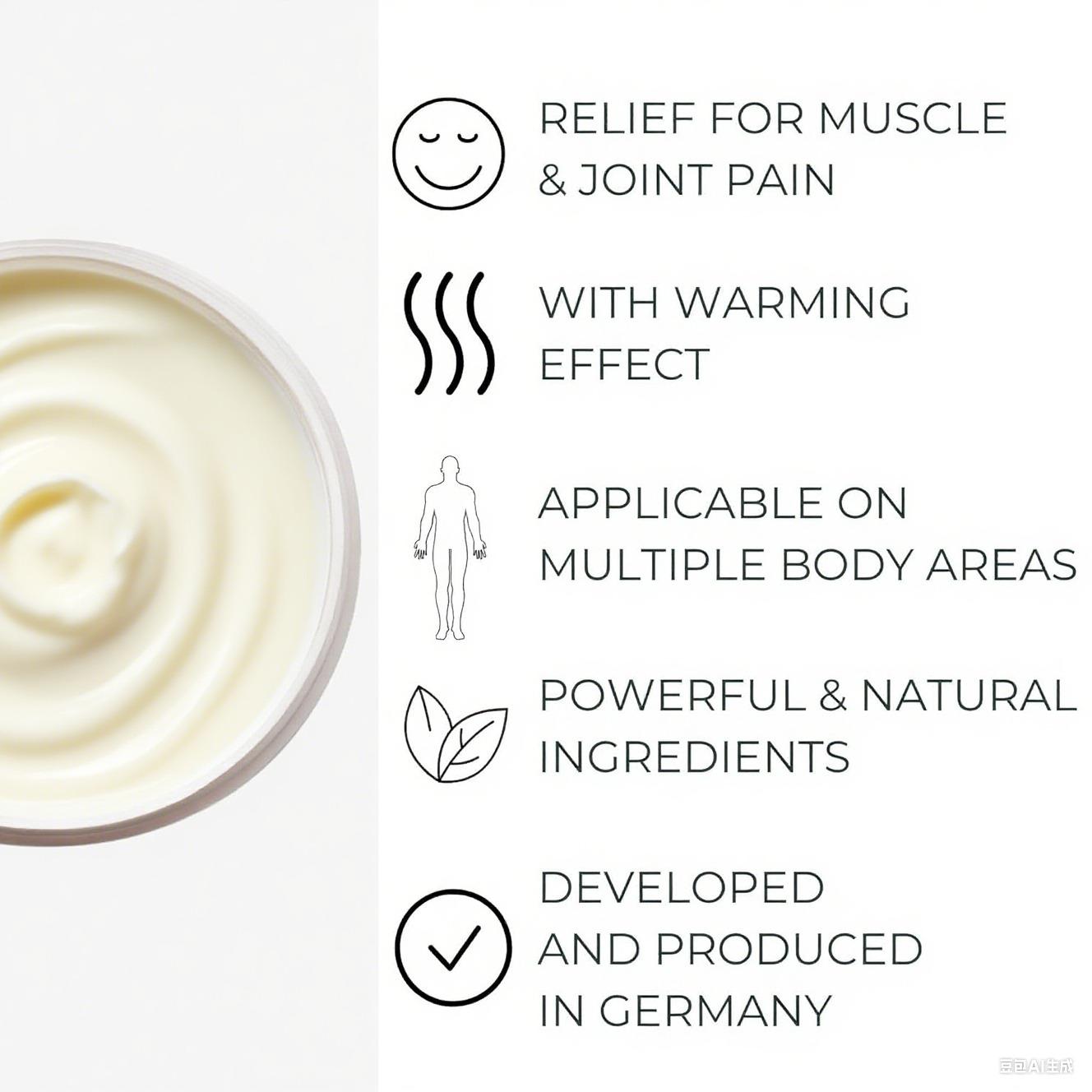 Horse Oil Massage Cream with Vitamin C – 48H Hydration Boost | For All Skin Types | Tea Rosé Infused