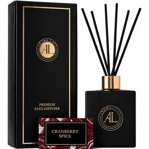 Black Reed Diffusers for  |  Long-Lasting  Diffuser | Reed Diffuser Sticks in Oil Set | Smells  in Bathroom & Office | Black,   Oils Scent (5 oz)