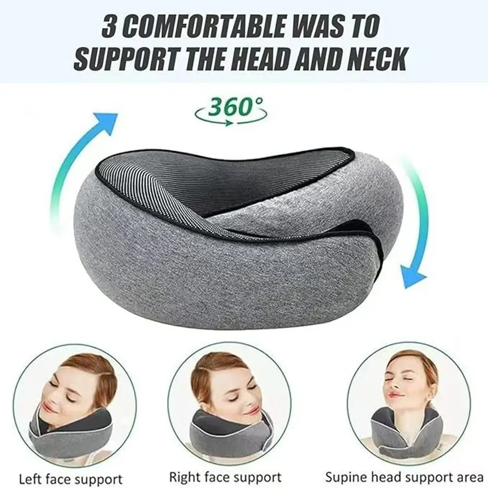 Snail Storage Travel Pillow, Aircraft Neck Support Pillow, Office Nap Cervical Pillow, Portable Neck Pillow for Comfortable Sleep, Travel Neck Cushion, Neck Rest Cushion