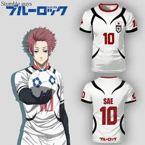 Anime Japan U20 Team Uniform SAE Anime Cosplay Men's Women's White Football Jersey Short-Sleeved Cartoon Children's T-Shirt