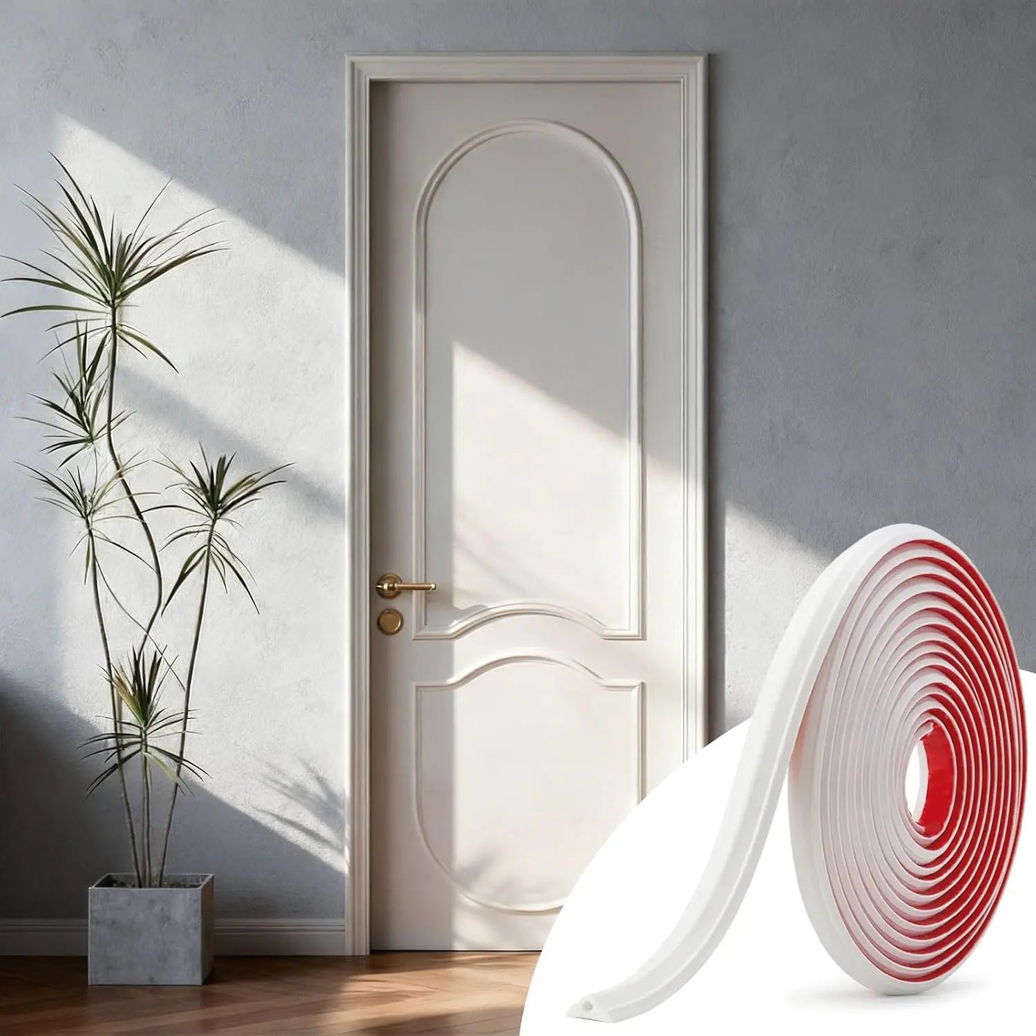 20FT Peel and Stick Wall Molding Trim Flexible Self Adhesive Crown Molding, Decorative Wall Trim for Mirror Door Cabinet Frame Border, Easy Install  DIY, White
