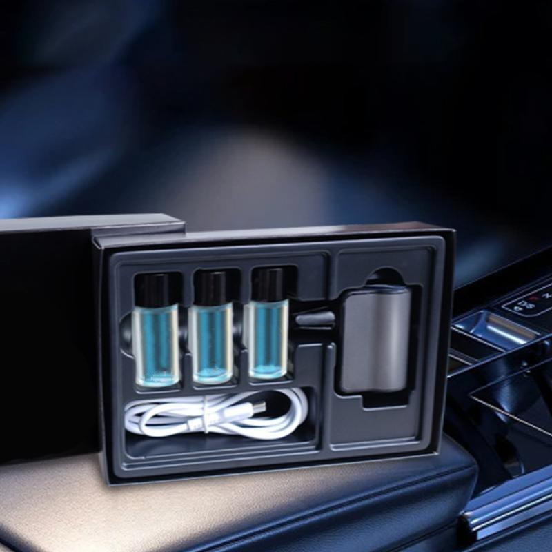 Smart Car Air Freshener, USB Rechargeable Car Air Freshener with 3 Adjustable Modes, Car Fragrance Diffuser, Car Interior Accessories