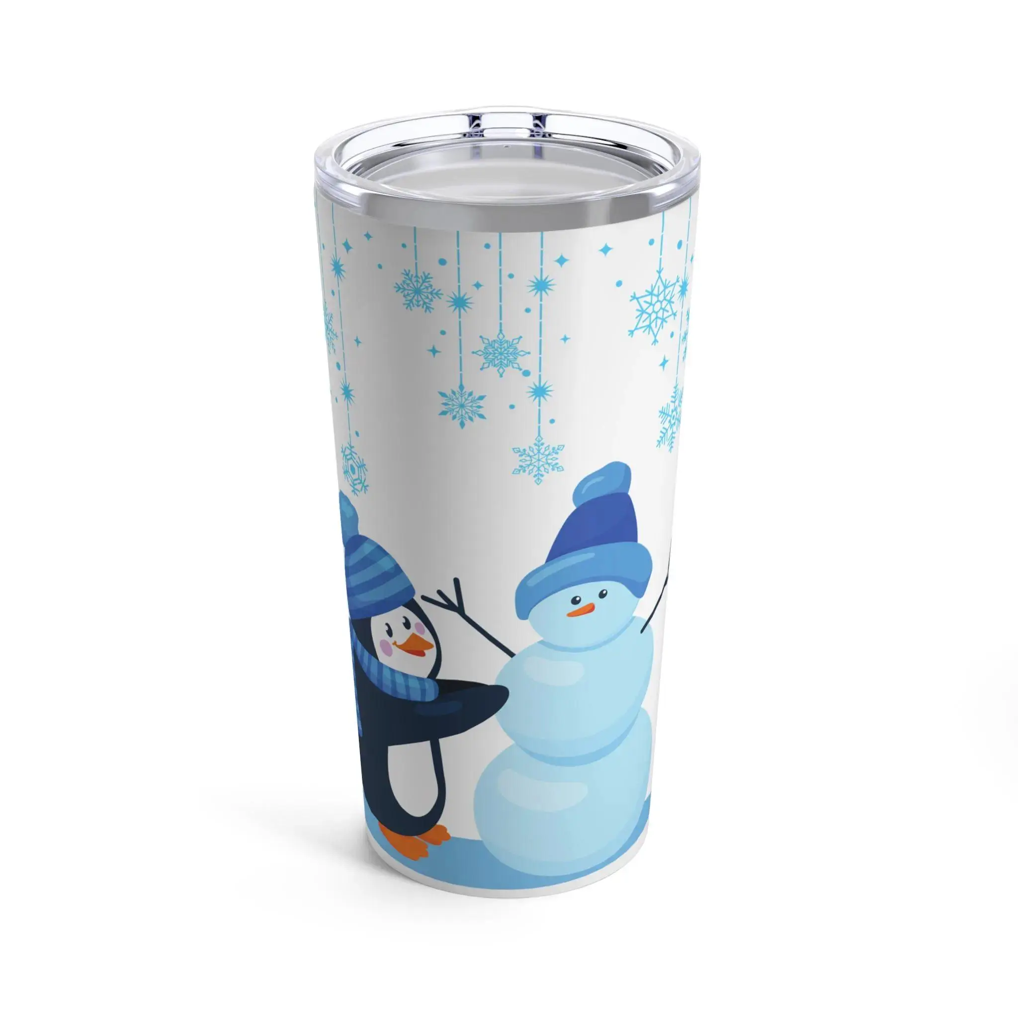 Winter Penguin and Snowman, Tumbler 20oz