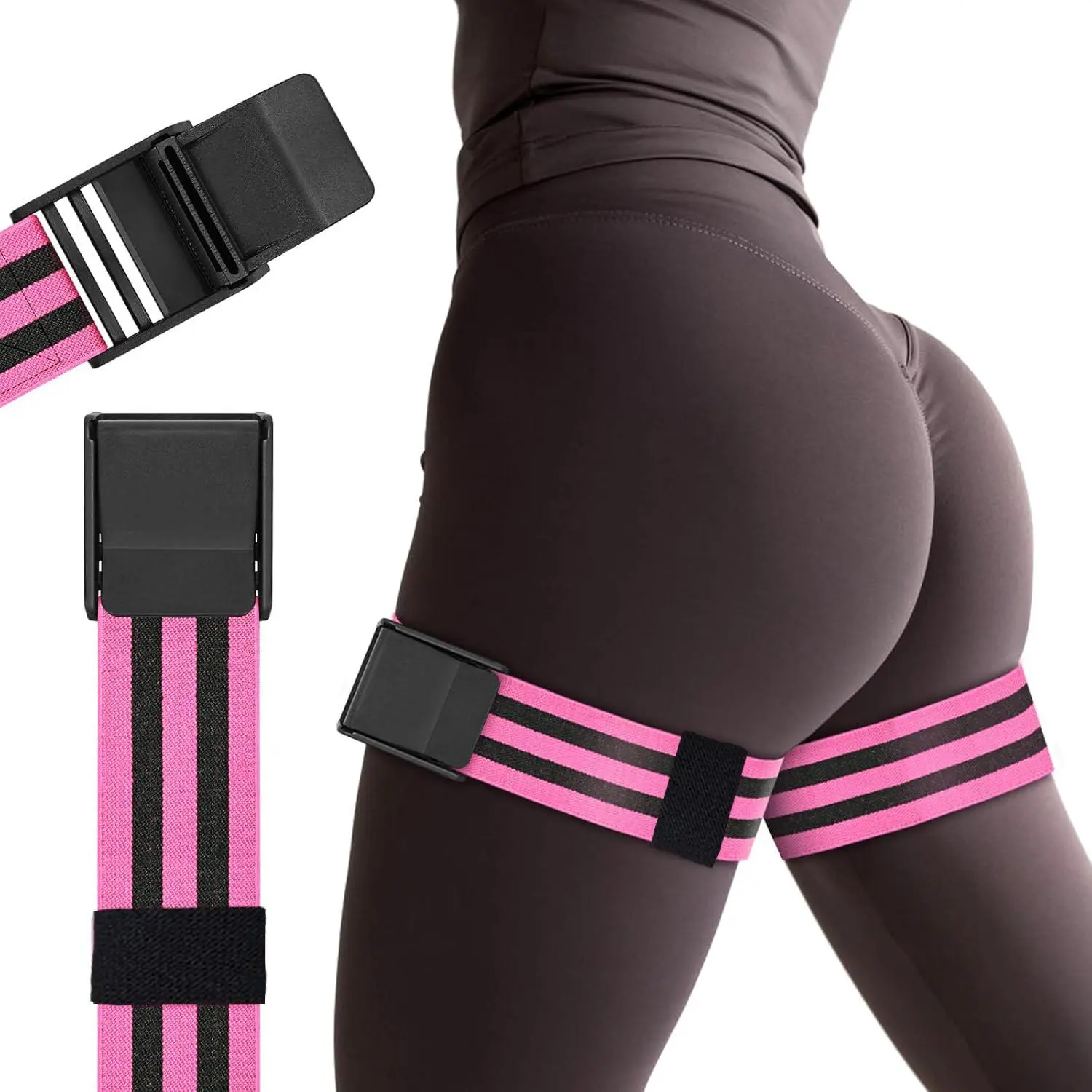 Booty Bands, Blood Flow Restriction Bands for Women/Men, Adjustable BFR Training Bands for Glutes & Hip Building, Occlusion Resistance Bands, Fitness Bands