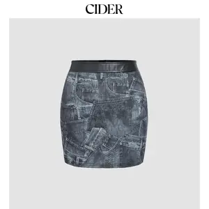 Cider [size 2-8] Jersey Mid Waist Mini Skirt