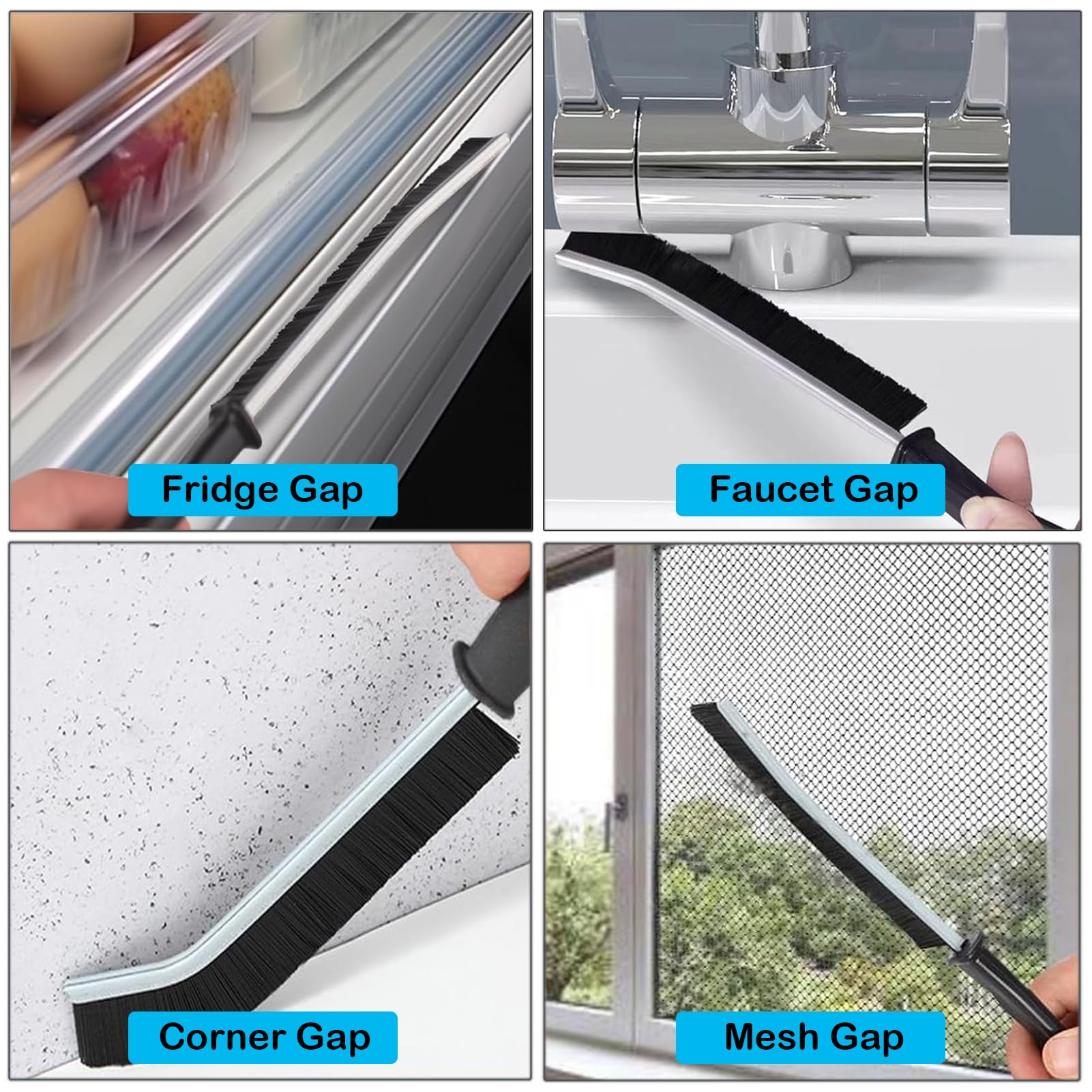 Kitchen Cleaning Brush Set, 11pcs/set Multifunctional Gap Cleaning Brush, Bathroom Cleaning Brush, Kitchen Bathroom Window Toilet Cleaning Brush Set, Bathroom Brush Cleaner