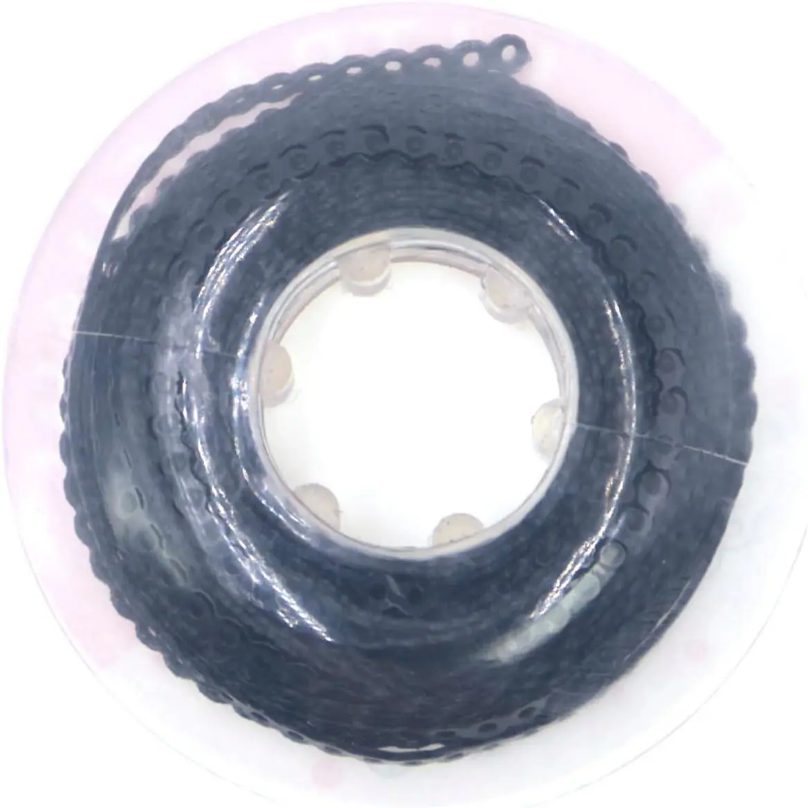 1 Roll/15Ft Orthodontic Dental Elastic Power Chains Ultra Power Rubber Chain Long Short Closed (Black, Short)