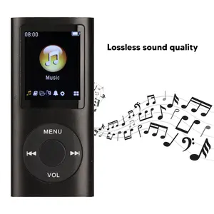 Aluminum Alloy MP3 Player with 1.8 Inches LCD Screen, Slim Portable Design, Button Control, Lossless & APE Sound, Headphone Compatibility, Memory Card Support (Up to 64GB), Protective Case Included