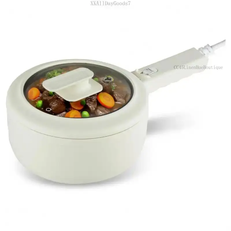 Electric Hot Pot Kitchen Appliance, 1.5qt Nonstick Mini Cooker with Lid - AllDayGoods7CC45 LinenHueBoutique, Kitchen Appliances