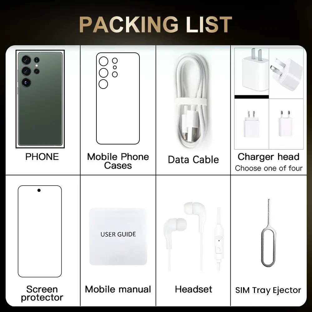 S25 Ultra Unlocked 5G Smartphone, 12GB+512GB, 6800mAh Battery, Fast Charging Capability, Android 14 System, 108MP+48MP Camera, Face & Fingerprint Unlock | Dual SIM | Autofocus | Built-in Pen | Card Port