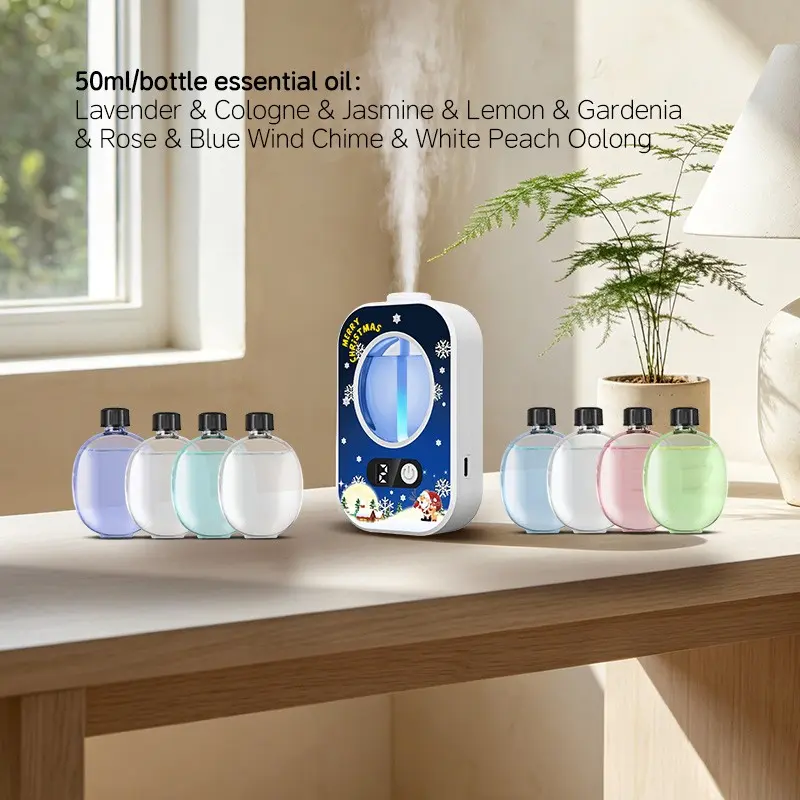 Smart Diffuser Machine, 6-Level Intelligent Control, Colorful Ambiance Light, Portable Aroma Diffuser, Modern Design, Ideal for Home Office Hotel, Aromatherapy Diffusers