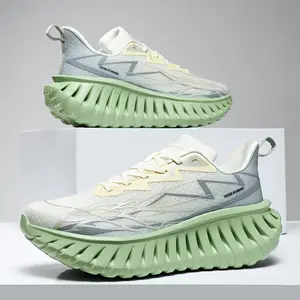 GGOR Cushioned And Durable Outdoor Sports Shoes with a Breathable Mesh Design Featuring a Spider Web Pattern, Ideal for Professional Training And Trendy Running for Men